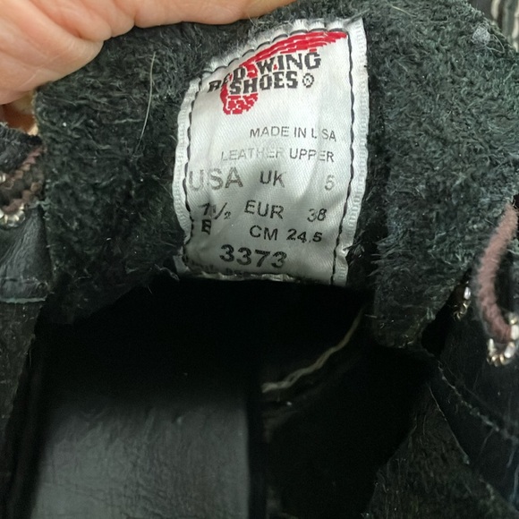 Red Wing Shoes Black Ankle Boots moccasin euro 38 7.5 - Picture 6 of 10